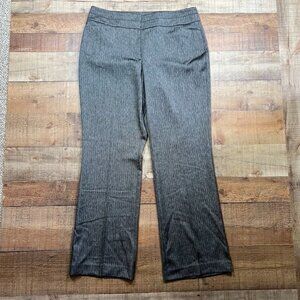 LOFT Curvy Black & Gray Herringbone Dress Pants size 12